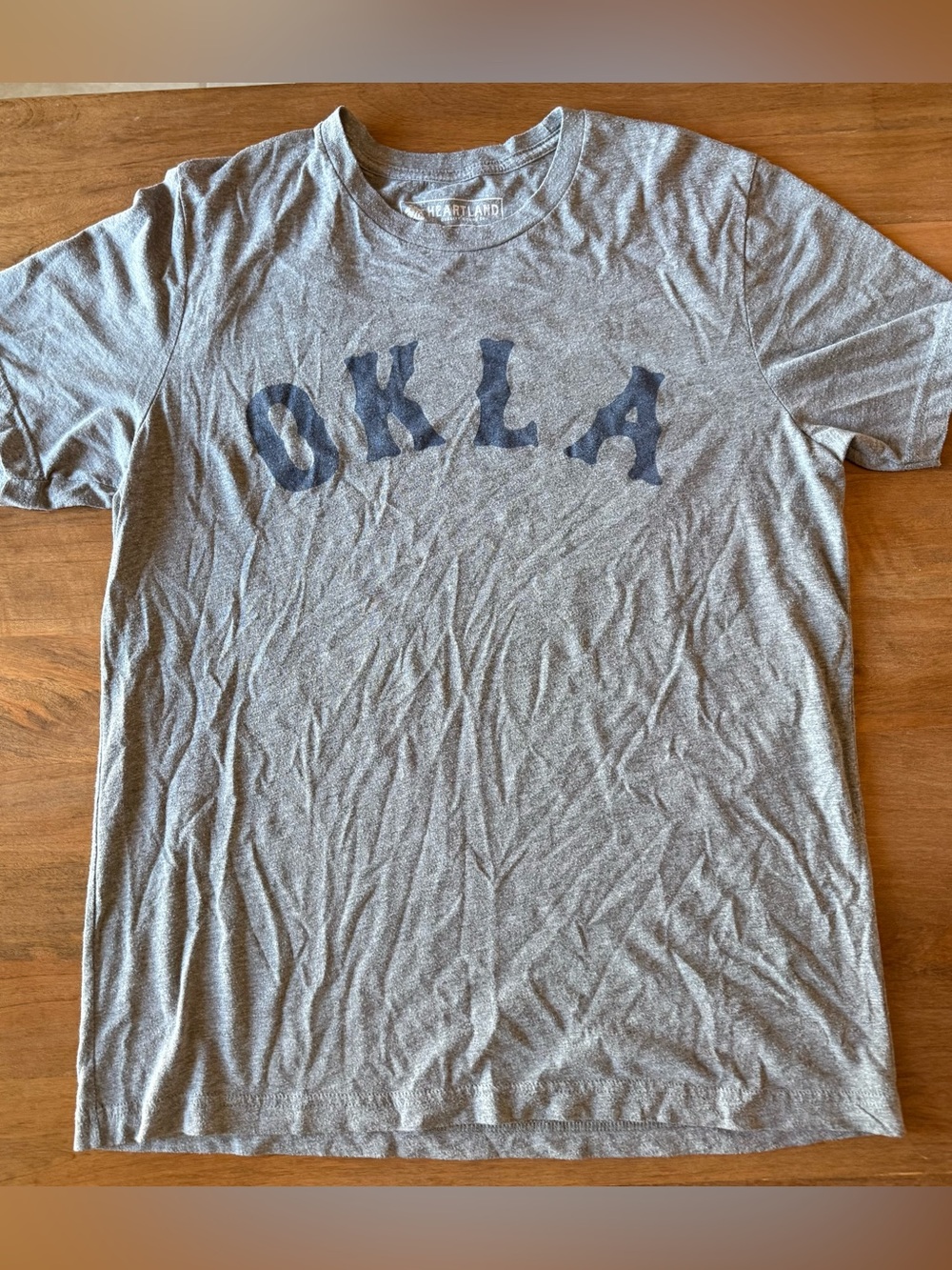 Gray 'OKLA' Short Sleeve Tee